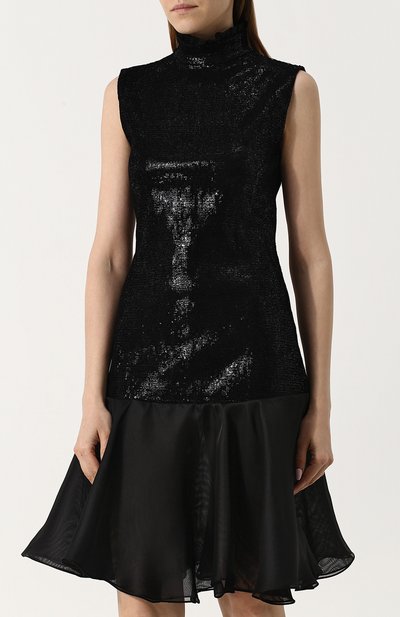 Приталенное мини-платье с воротником-стойкой GIORGIO ARMANI, арт. 3ZAA58/AJTXZ, фото 3