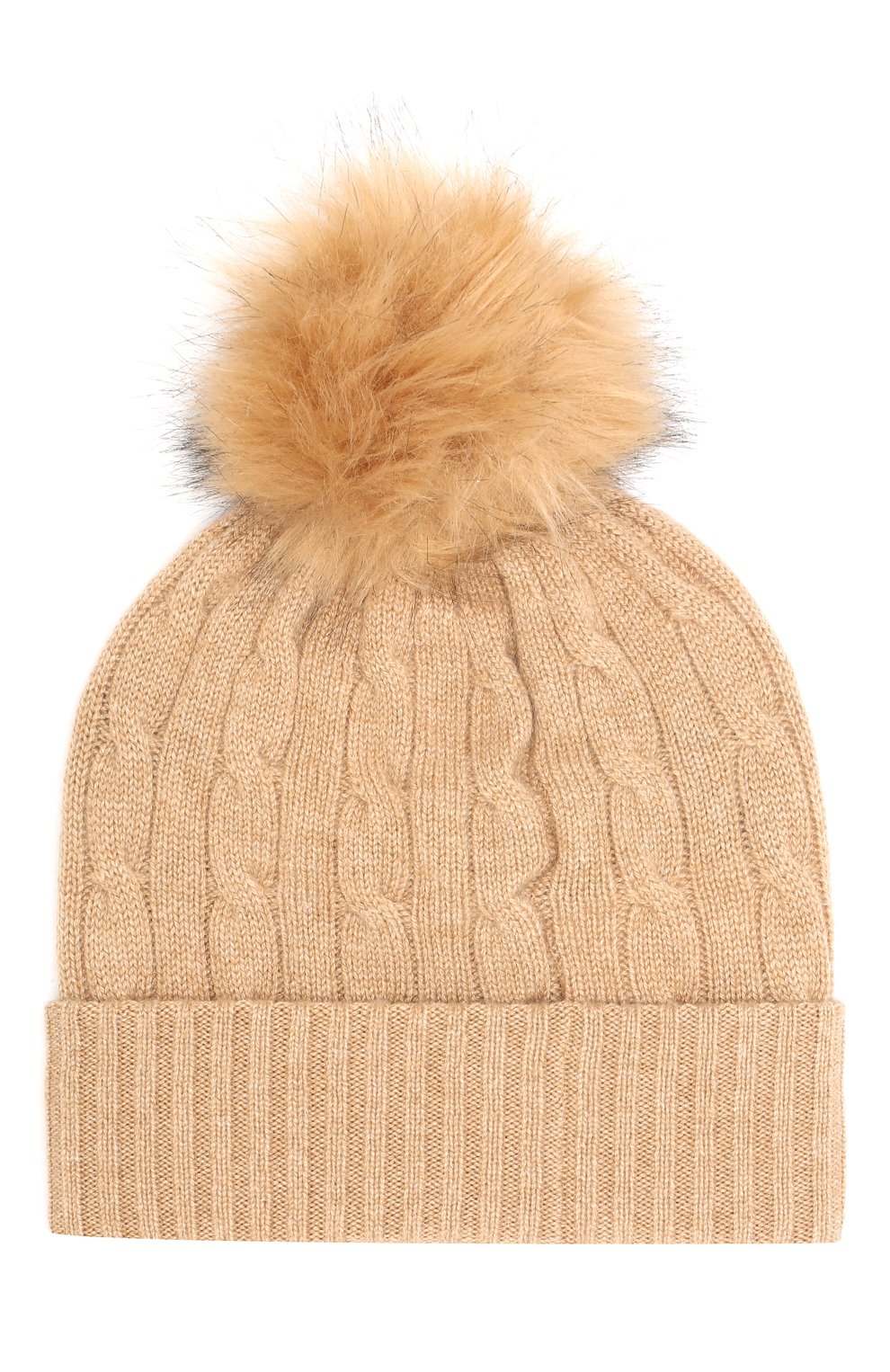 Кашемировая шапка с меховым помпоном POLO RALPH LAUREN, арт. 455731036, фото 2