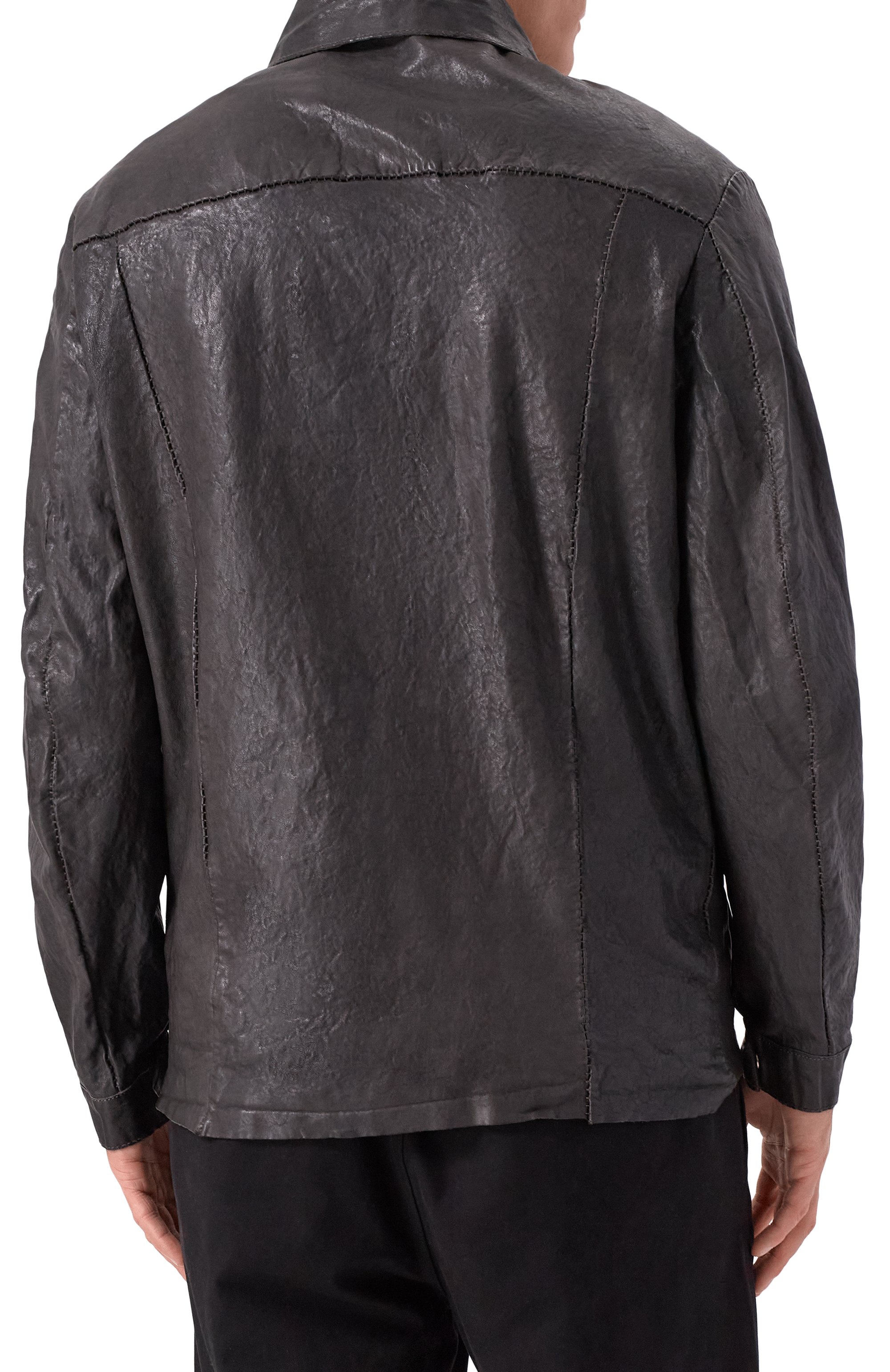 Кожаная куртка-рубашка NEVER ENOUGH, арт. MJL047, фото 4