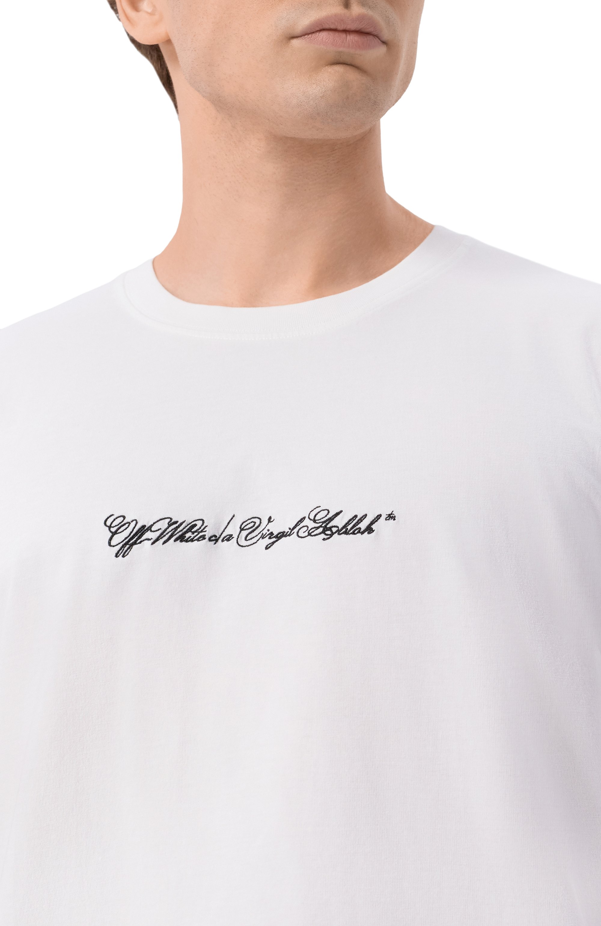 Хлопковая футболка OFF-WHITE, арт. 0MAA027S26JER002, фото 5