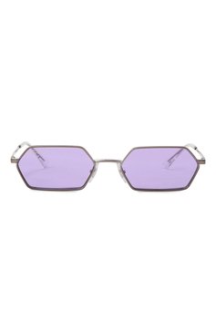Женские солнцезащитные очки RAY-BAN фиолетового цвета, арт. 3728-004/1A | Фото 3 (Региональные ограничения белый список (Axapta Mercury): Не проставлено; Нос: Не проставлено; Материал: Металл; Тип очков: С/з; Оптика Гендер: оптика-женское; Очки форма: Прямоугольные)