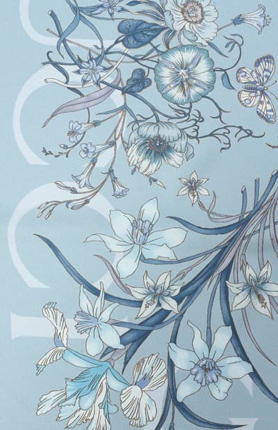 Шелковый платок GUCCI голубого цвета по цене 79550 руб., арт. 810042/3G001, фото 4 Шелковый платок GUCCI, арт. 810042/3G001, фото 4