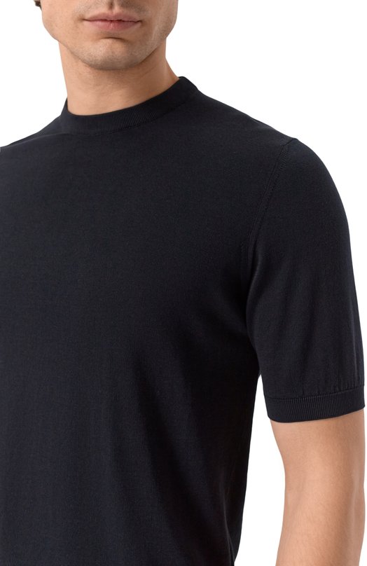 Хлопковый джемпер Fedeli MU0D8014/GIZA LIGHT DUSTY Синий  MU0D8014/GIZA LIGHT DUSTY Фото 5