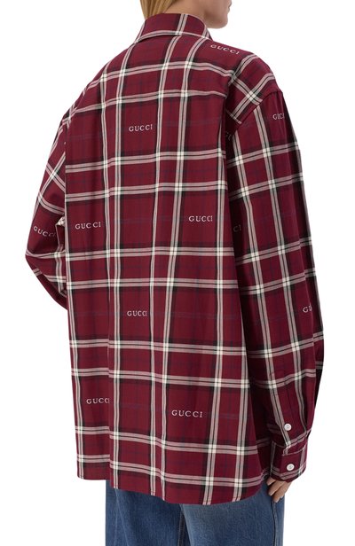 Хлопковая рубашка GUCCI, арт. 852895/ZAUAC, фото 4