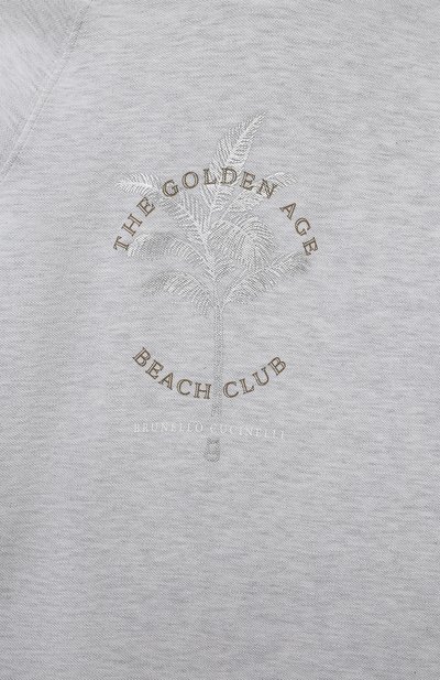 Хлопковая футболка BRUNELLO CUCINELLI, арт. BE854E169B, фото 3
