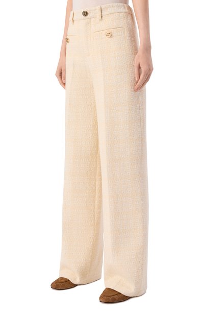 Твидовые брюки GUCCI бежевого цвета по цене 282500 руб., арт. 856087/ZAUB6, фото 3 Твидовые брюки GUCCI, арт. 856087/ZAUB6, фото 3