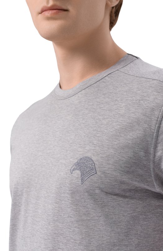 Хлопковая футболка Stefano Ricci MNH6105150/TE0001 Серый  MNH6105150/TE0001 Фото 5