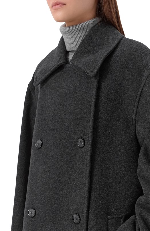Пальто из шерсти и кашемира TOTEME 254-WR00231-FB0532 Серый  254-WR00231-FB0532 Фото 5
