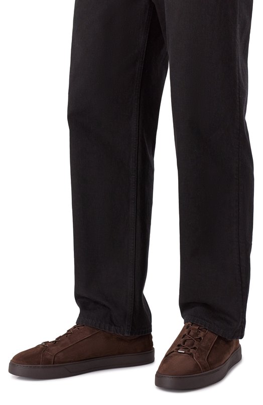 Замшевые кеды Tod’s XXM04L0JF41HR0 Коричневый  XXM04L0JF41HR0 Фото 3