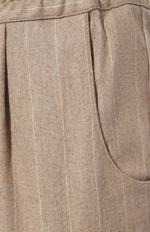 Брюки из шерсти и вискозы Kiton D55112K0554C Бежевый  D55112K0554C Фото 5