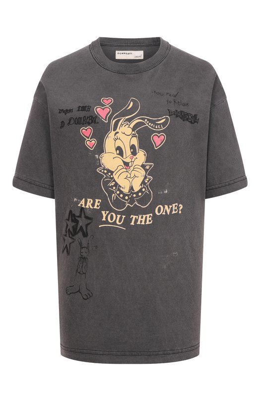 Хлопковая футболка DOMREBEL THE 0NE/T-SHIRT Серый THE 0NE/T-SHIRT