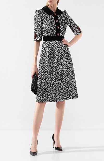 Платье DOLCE & GABBANA серебряного цвета по цене 299500 руб., арт. F6F4FZ/FJMZ5, фото 2 Платье DOLCE & GABBANA, арт. F6F4FZ/FJMZ5, фото 2