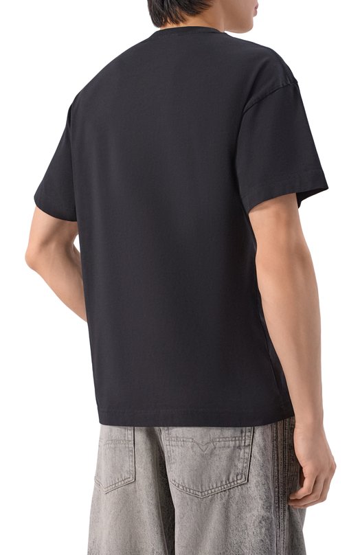 Хлопковая футболка Palm Angels PMAA109S26JER001 Чёрный  PMAA109S26JER001 Фото 4