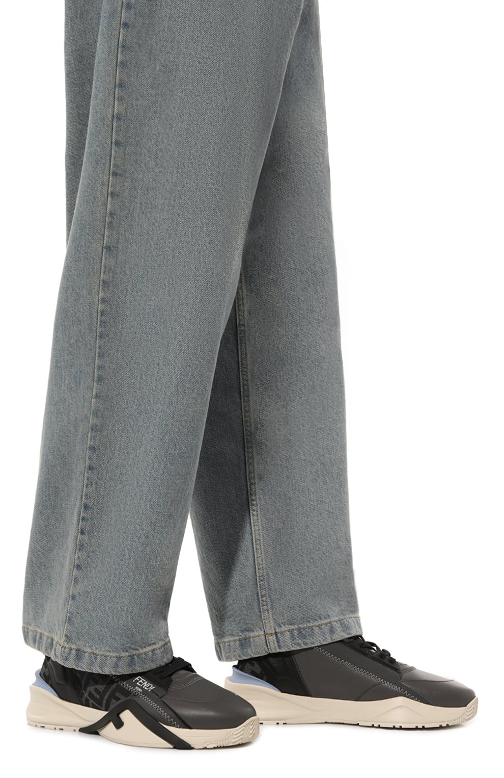 Кожаные кроссовки flow FENDI, арт. 7E1392/AJZH, фото 3