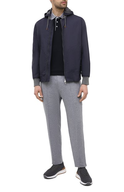 Хлопковое поло BRUNELLO CUCINELLI темно-синего цвета по цене 63950 руб., арт. M0T638357G, фото 2 Хлопковое поло BRUNELLO CUCINELLI, арт. M0T638357G, фото 2