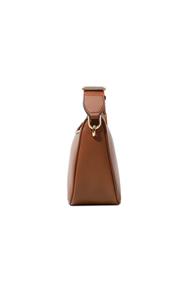 Женская сумка jet set medium MICHAEL MICHAEL KORS коричневого цвета, арт. 32T4GJ6C6T | Фото 4 (Материал: Натуральная кожа; Размер: medium; Материал сплава: Проставлено; Драгоценные камни: Проставлено; Ремень/цепочка: На ремешке)