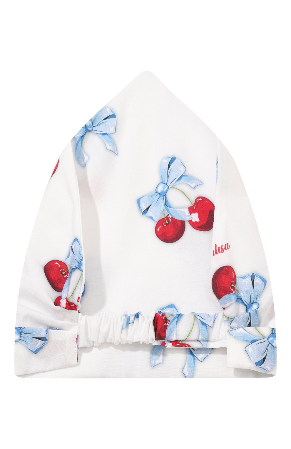 Хлопковая косынка MONNALISA белого цвета по цене 8925 руб., арт. 39C014, фото 2 Хлопковая косынка MONNALISA, арт. 39C014, фото 2