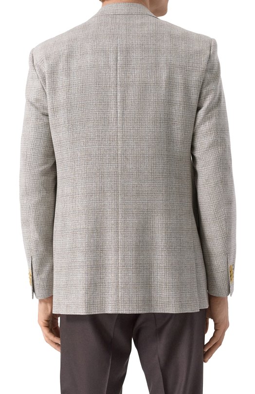 Пиджак из шелка и шерсти Corneliani 25X008-2516215 Серый  25X008-2516215 Фото 6