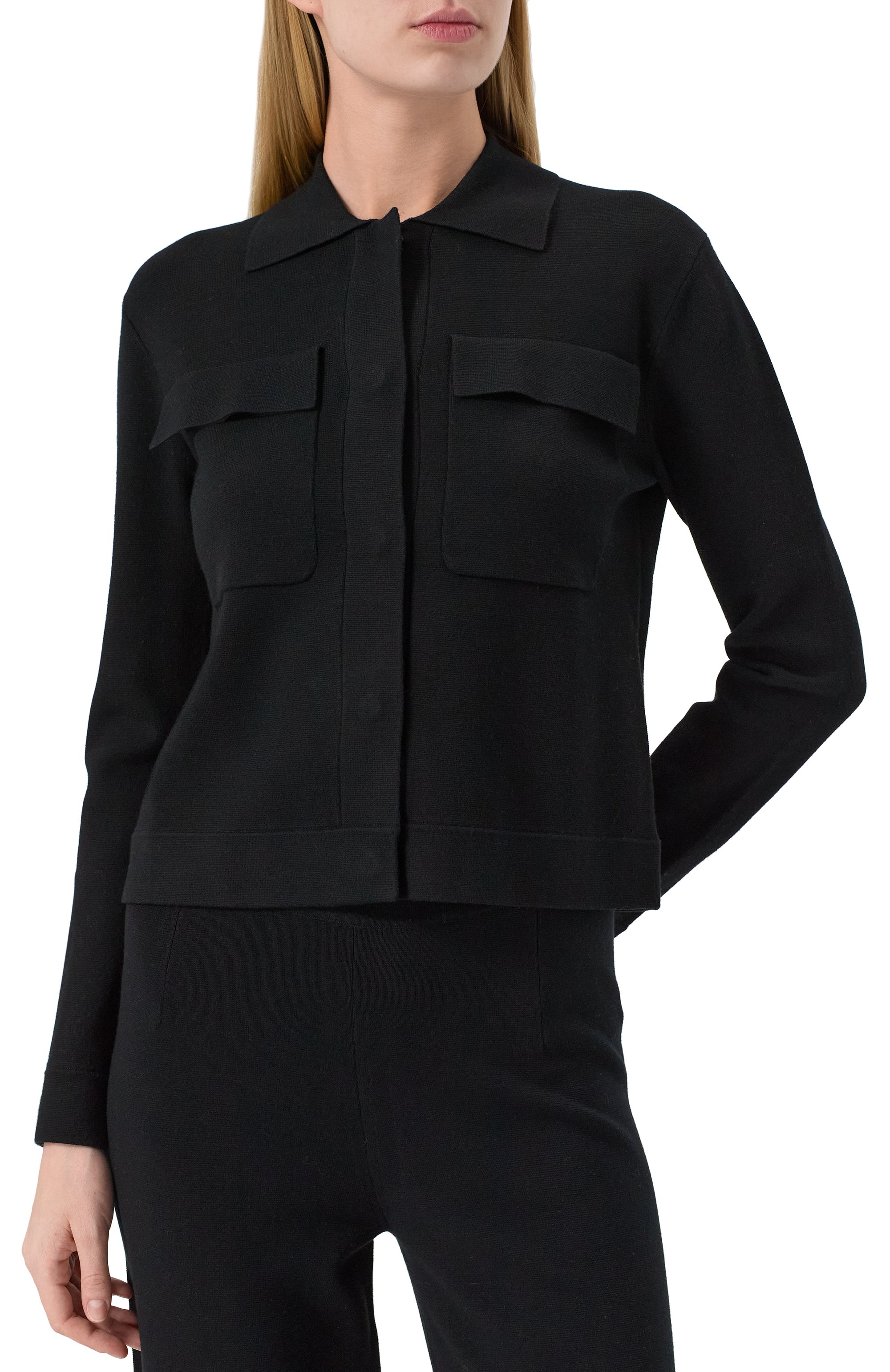 Жакет из вискозы MAX MARA STUDIO черного цвета по цене 59000 руб., арт. MIT0, фото 3 Жакет из вискозы MAX MARA STUDIO, арт. MIT0, фото 3