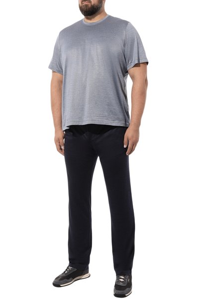 Шерстяные брюки CAPOBIANCO синего цвета по цене 49950 руб., арт. MPAN.0X00/58-60, фото 2 Шерстяные брюки CAPOBIANCO, арт. MPAN.0X00/58-60, фото 2