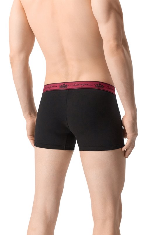 Хлопковые боксеры Dolce & Gabbana M4B72J/0NR55/2-6 Чёрный  M4B72J/0NR55/2-6 Фото 3