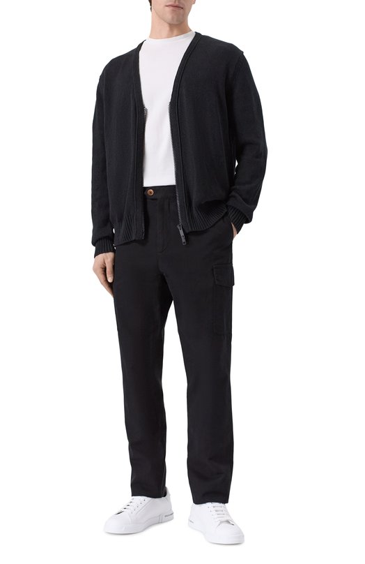 Кардиган из шелка и льна MVST A019/7660 Чёрный  A019/7660 Фото 2