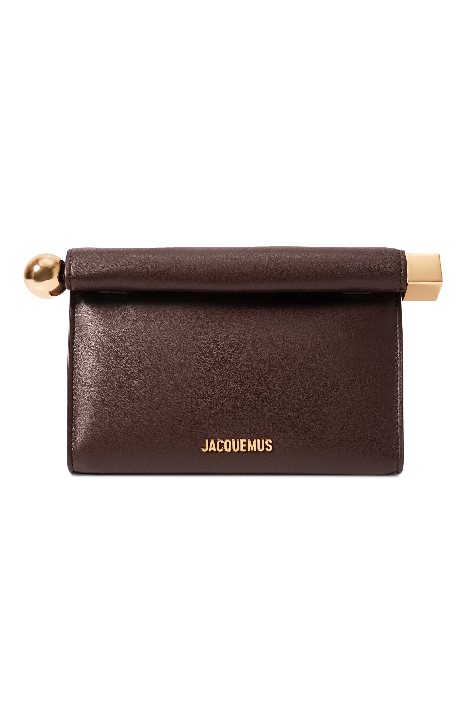Клатч le rond carré JACQUEMUS коричневого цвета по цене 142000 руб., арт. 26HBAW00472/AC27L14, фото 1 Клатч le rond carré JACQUEMUS, арт. 26HBAW00472/AC27L14, фото 1