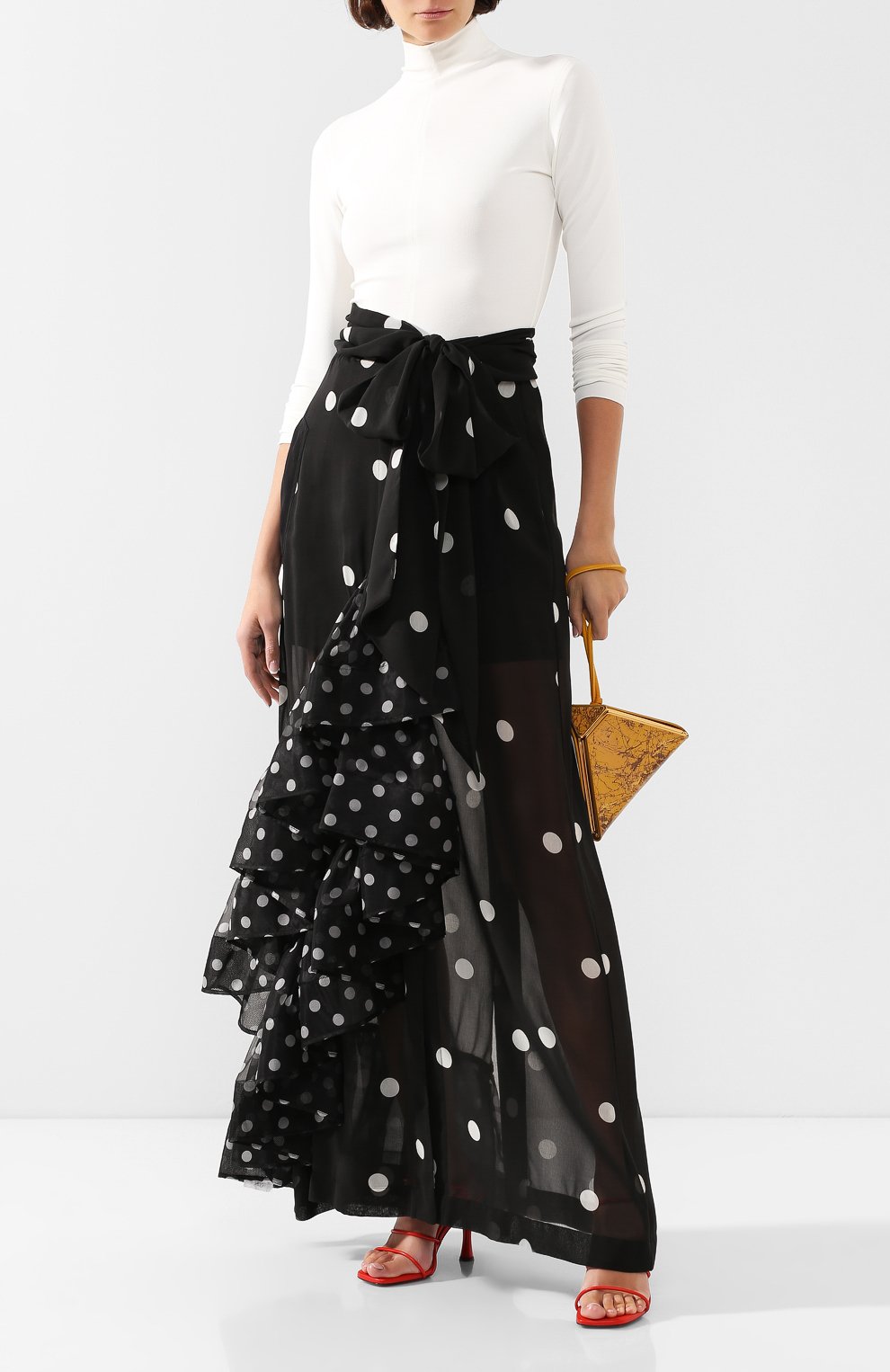 Юбка-макси DRIES VAN NOTEN черно-белого цвета по цене 114500 руб., арт. 201-30873-9421, фото 2 Юбка-макси DRIES VAN NOTEN, арт. 201-30873-9421, фото 2
