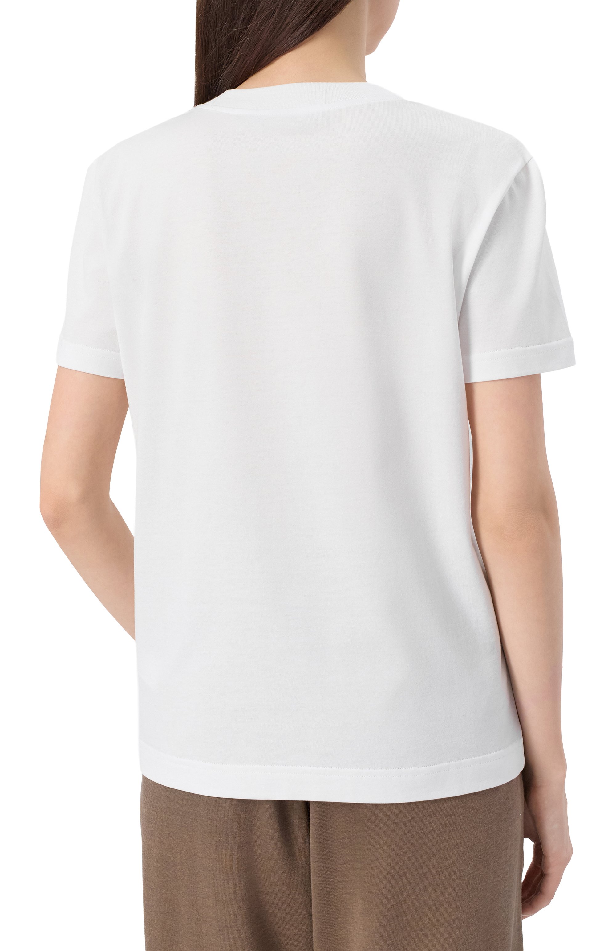 Хлопковая футболка DOLCE & GABBANA белого цвета по цене 49950 руб., арт. F8V42Z/GDC9C, фото 4 Хлопковая футболка DOLCE & GABBANA, арт. F8V42Z/GDC9C, фото 4