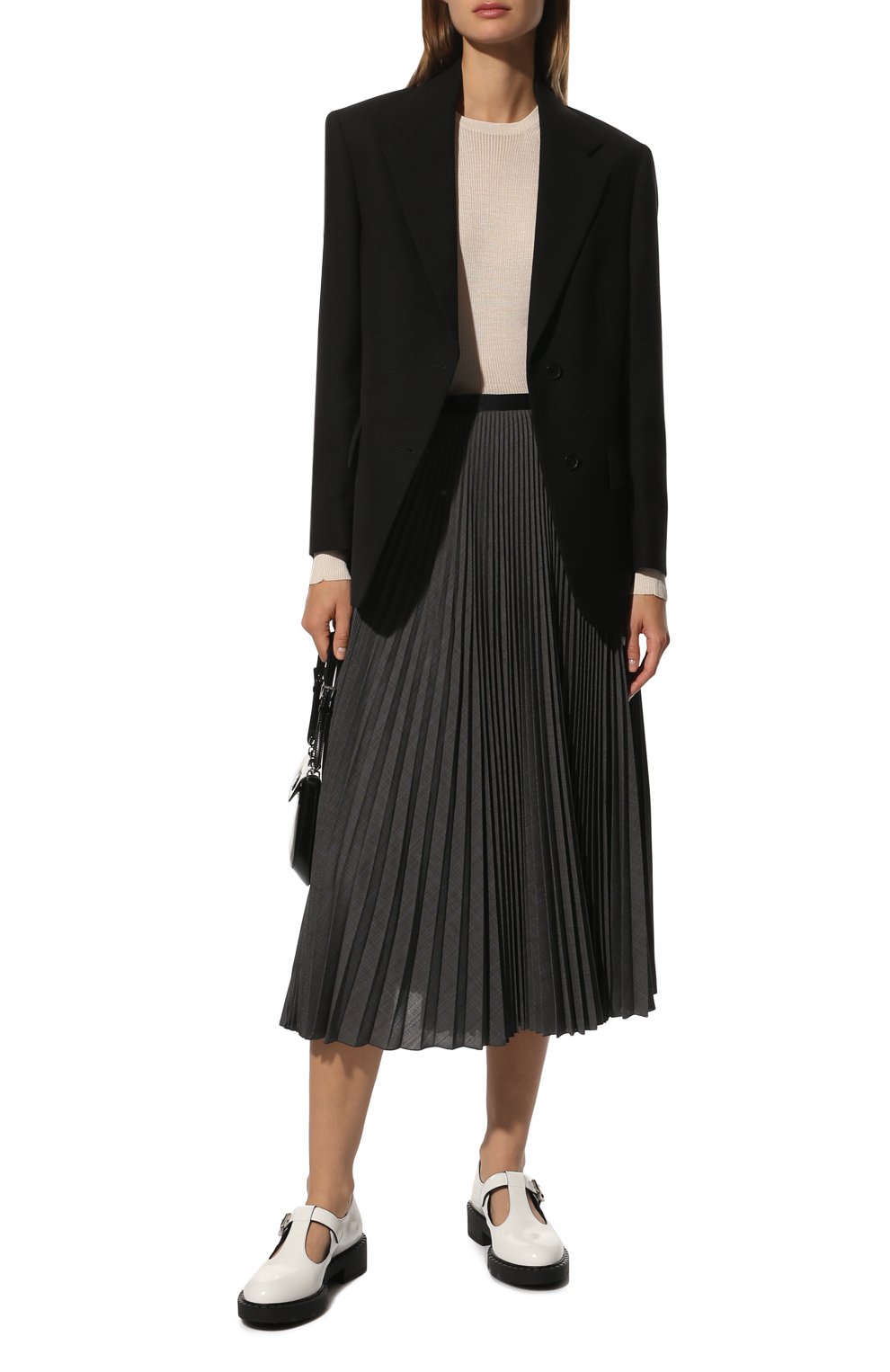 Плиссированная юбка PRADA, арт. P175RH-1U7H-F0308-202, фото 2