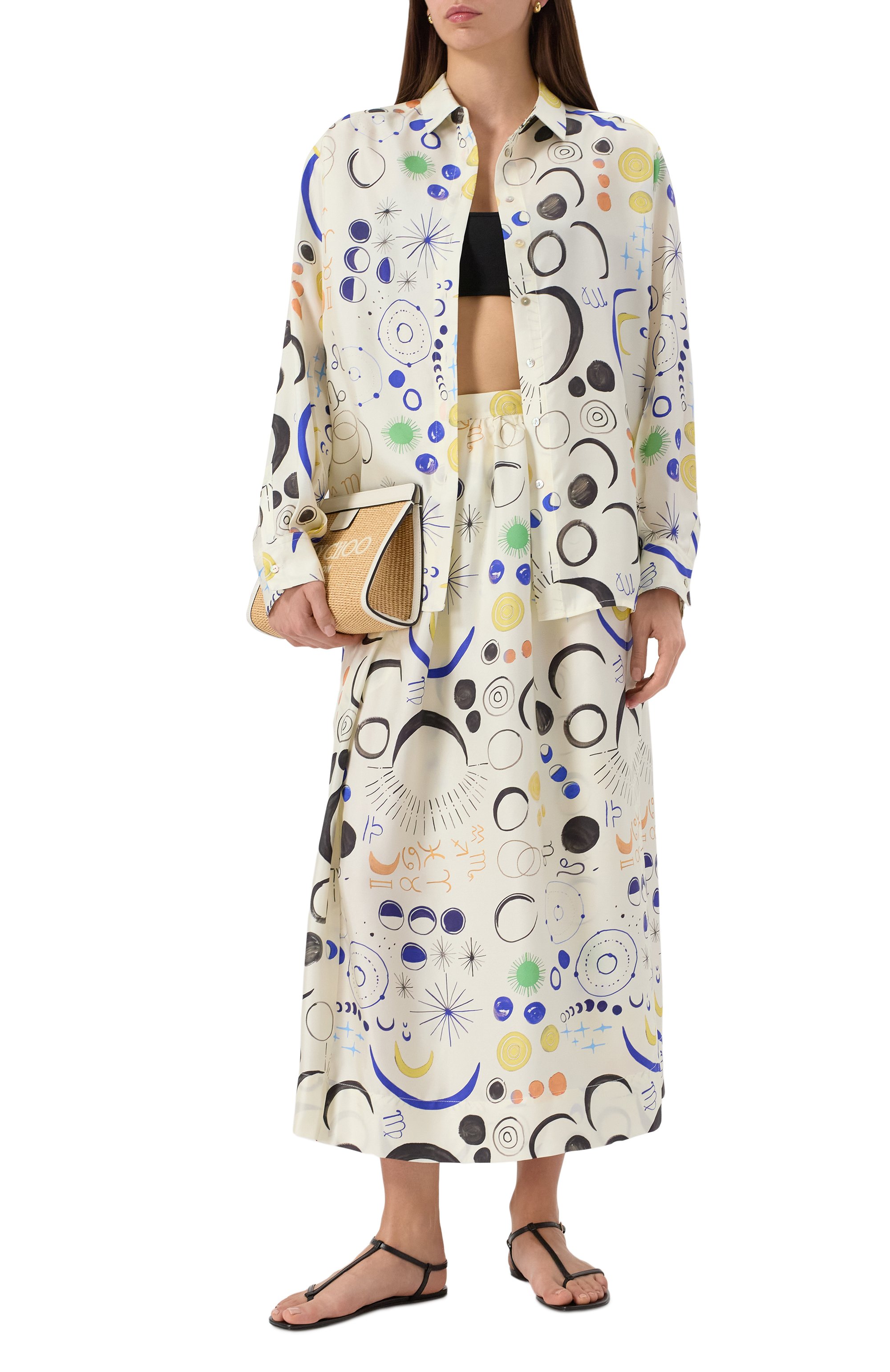 Шелковая рубашка ASCENO кремового цвета по цене 41700 руб., арт. RS25_T063F04, фото 2 Шелковая рубашка ASCENO, арт. RS25_T063F04, фото 2