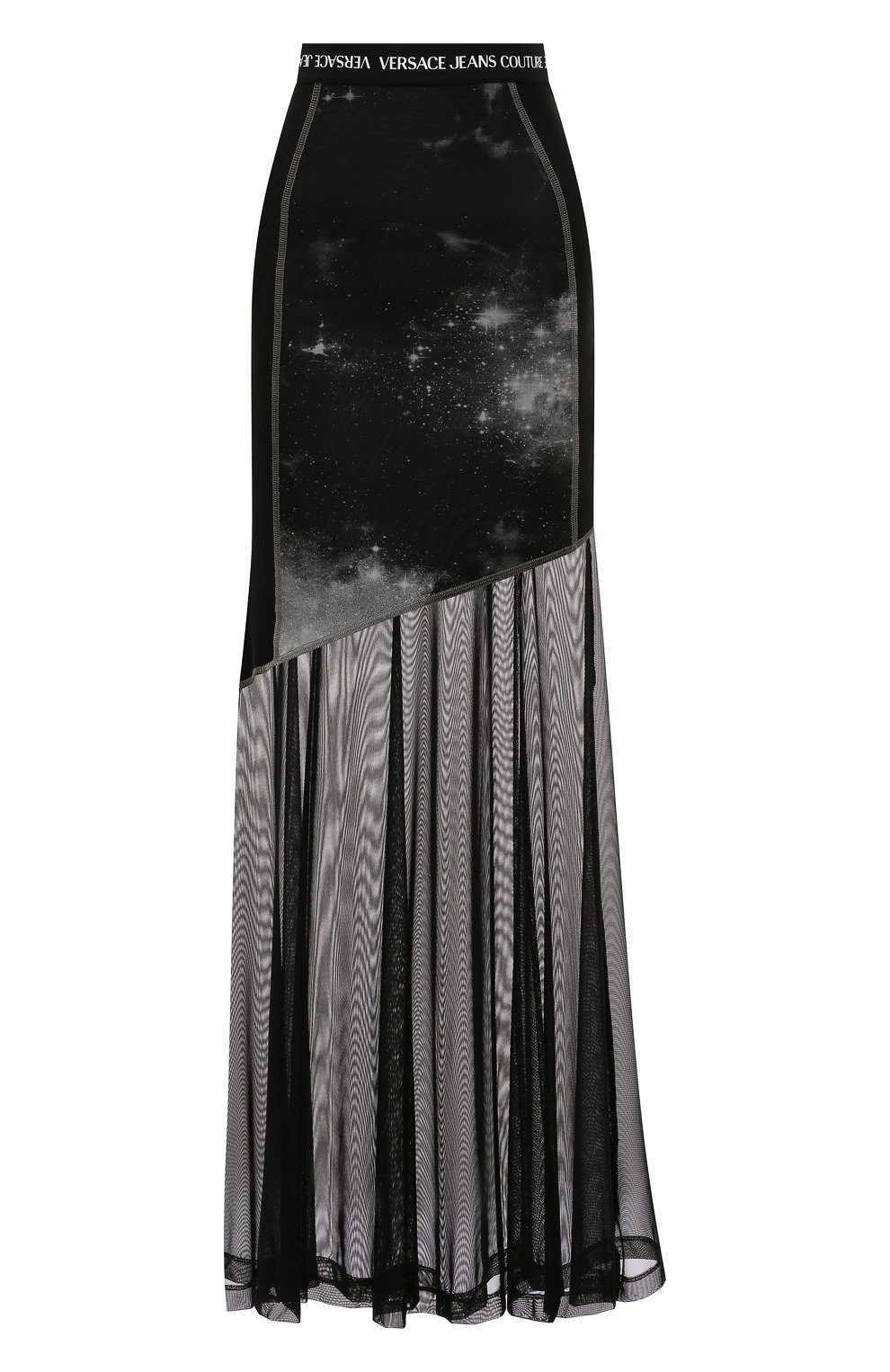 Юбка VERSACE JEANS COUTURE черного цвета по цене 34300 руб., арт. 73HAE809-73DP809 TULLE ST PRINT SPACE/JS107, фото 1 Юбка VERSACE JEANS COUTURE, арт. 73HAE809-73DP809 TULLE ST PRINT SPACE/JS107, фото 1