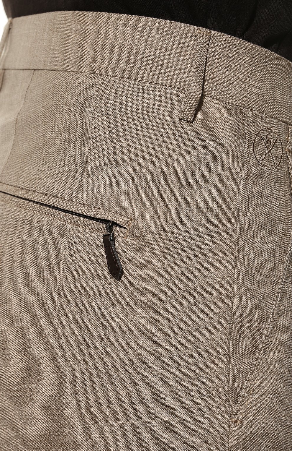 Брюки из шерсти и шелка ANDREA CAMPAGNA бежевого цвета по цене 69950 руб., арт. ZIP/1/LP183U, фото 5 Брюки из шерсти и шелка ANDREA CAMPAGNA, арт. ZIP/1/LP183U, фото 5