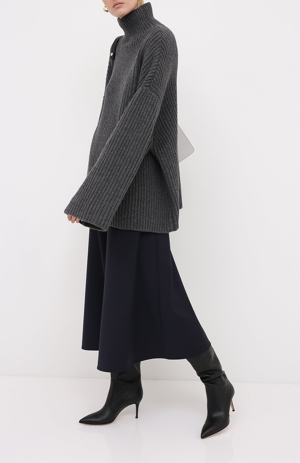 Шерстяной свитер NANUSHKA, арт. RAW_CHARC0AL_S0FT W00L BLEND KNIT, фото 2