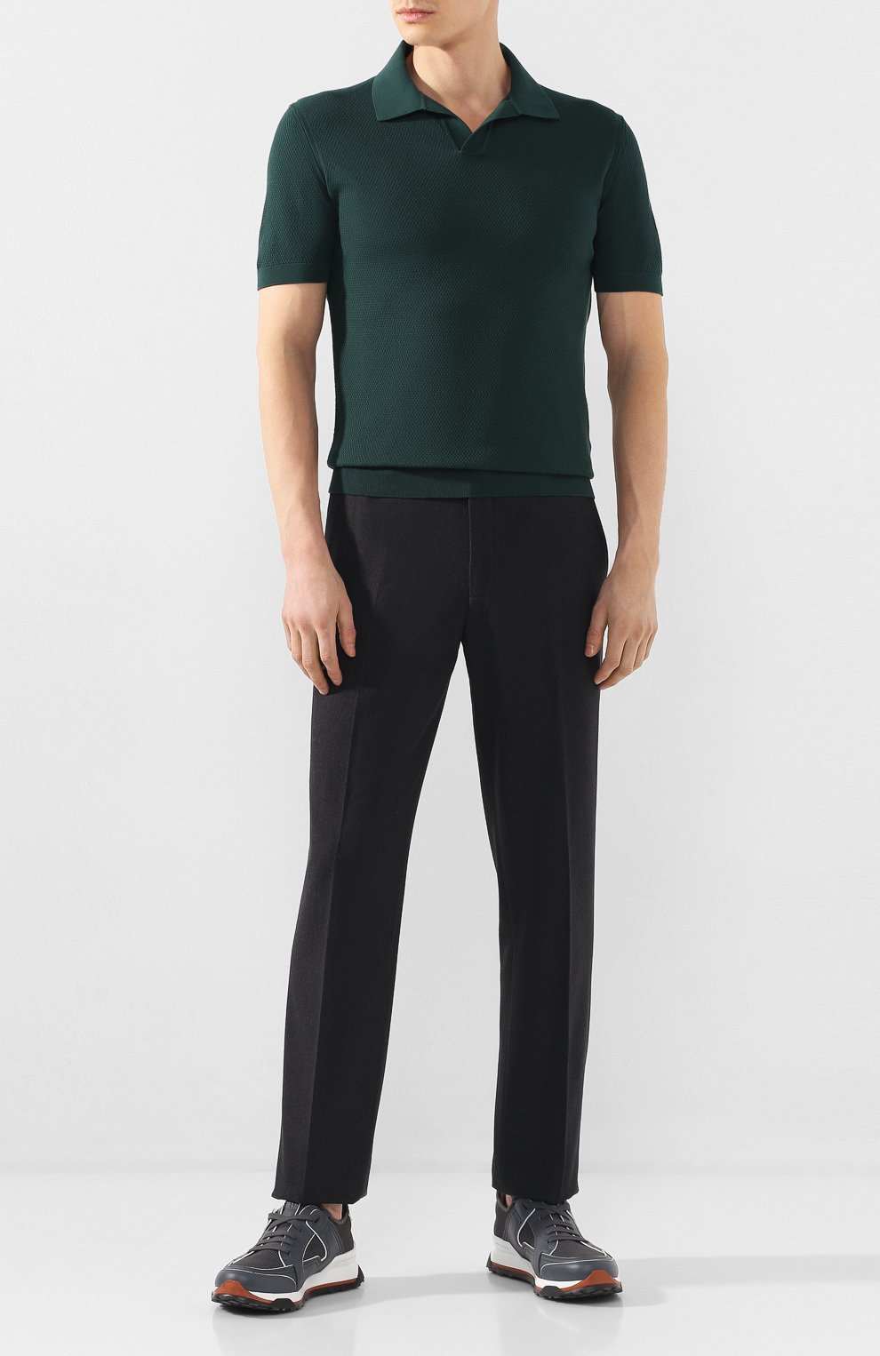 Хлопковое поло ZEGNA зеленого цвета по цене 58650 руб., арт. UUC96/C32, фото 2 Хлопковое поло ZEGNA, арт. UUC96/C32, фото 2