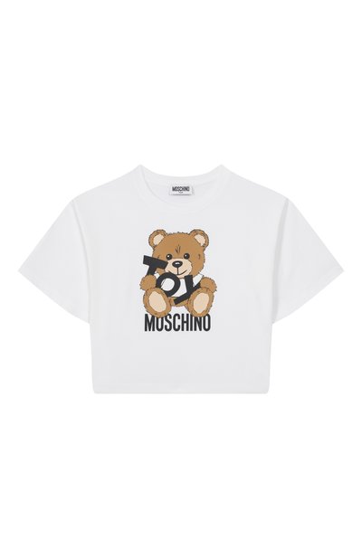 Хлопковая футболка MOSCHINO, арт. HDM060/LBA00/10-14