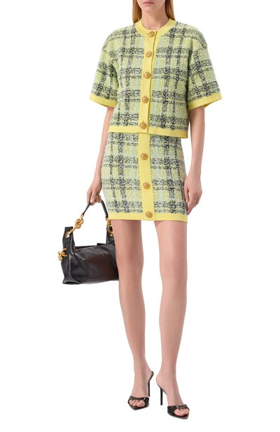 Твидовый кардиган BALMAIN желтого цвета по цене 315500 руб., арт. GF1SB230/KJ56, фото 2 Твидовый кардиган BALMAIN, арт. GF1SB230/KJ56, фото 2