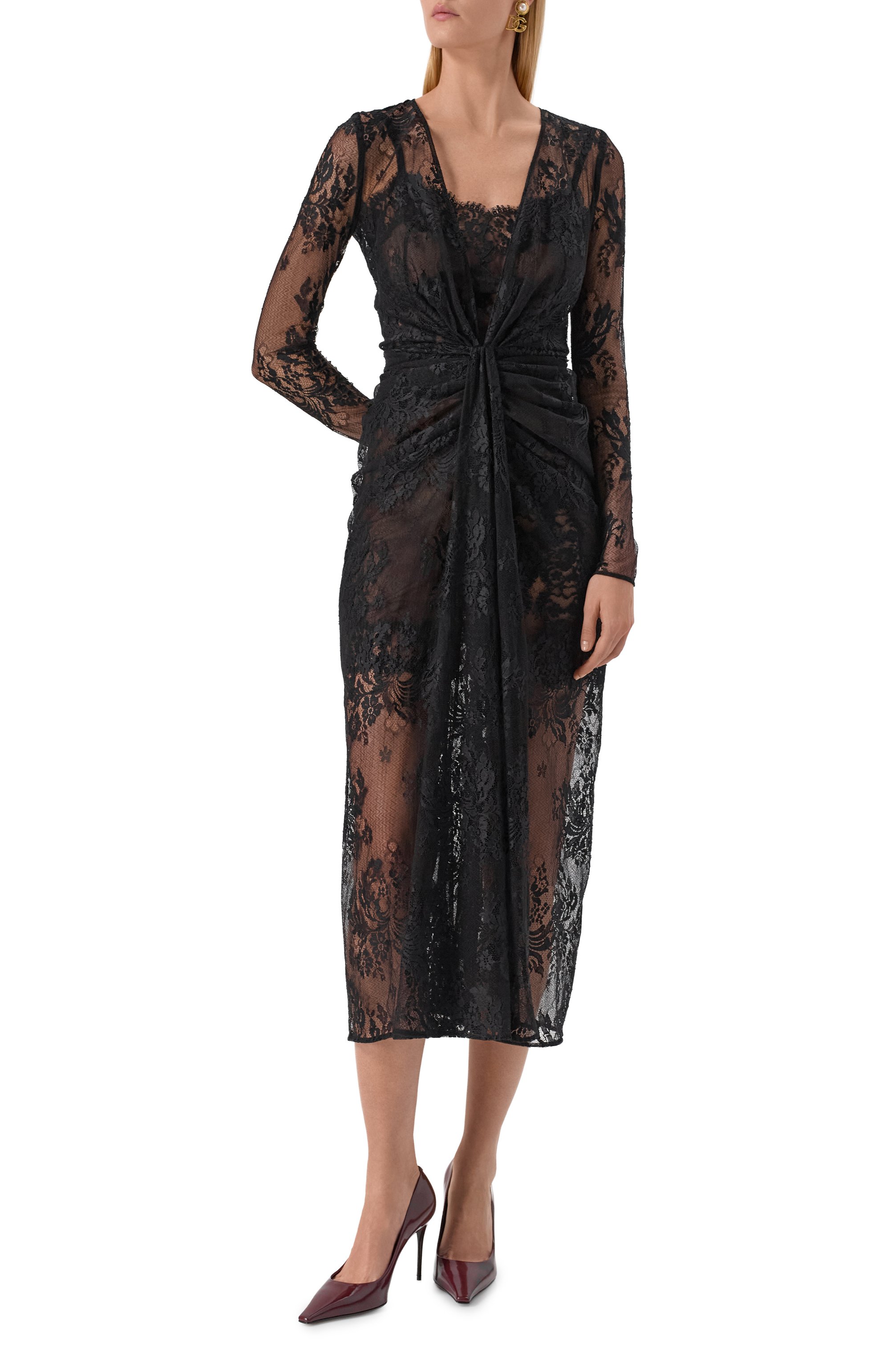 Платье DOLCE & GABBANA черного цвета по цене 594000 руб., арт. F6T0IT/FLUCP, фото 3 Платье DOLCE & GABBANA, арт. F6T0IT/FLUCP, фото 3