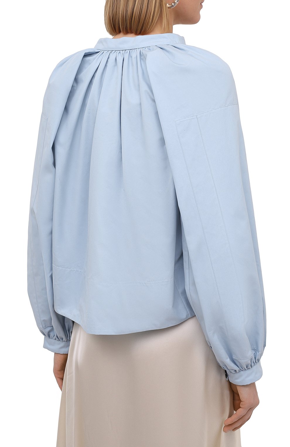 Хлопковая блузка JIL SANDER, арт. JSPS561306-WS244200, фото 4