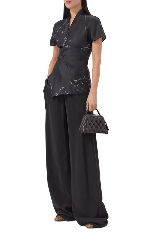 Атласная блузка Rick Owens RP01F6233/KP1 Чёрный  RP01F6233/KP1 Фото 2