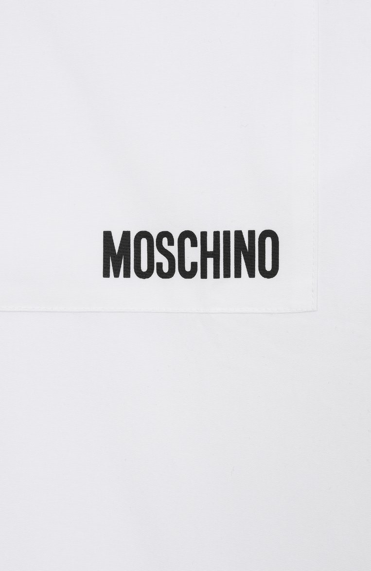Детская хлопковая рубашка MOSCHINO белого цвета, арт. HUC01H/LMA01/10-14 | Фото 3 (Материал внешний: Хлопок; Рукава: Длинные; Случай: Повседневный; Тематический товар: Teddy Bear; Ростовка одежда: 10 - 11 лет | 140 - 146см, 12 лет | 152 см, 16 лет | 164 см)