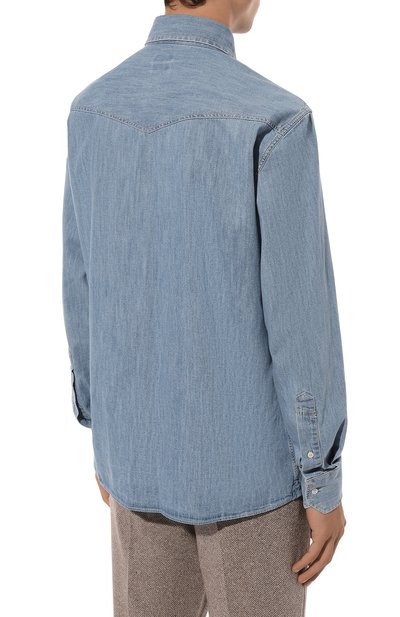 Джинсовая рубашка BRUNELLO CUCINELLI, арт. MH1924008, фото 4