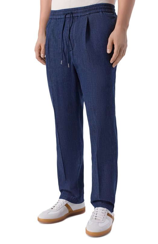 Брюки из хлопка и вискозы Jacob Cohen JUM_P0017 001 S3735 R2 Синий  JUM_P0017 001 S3735 R2 Фото 3