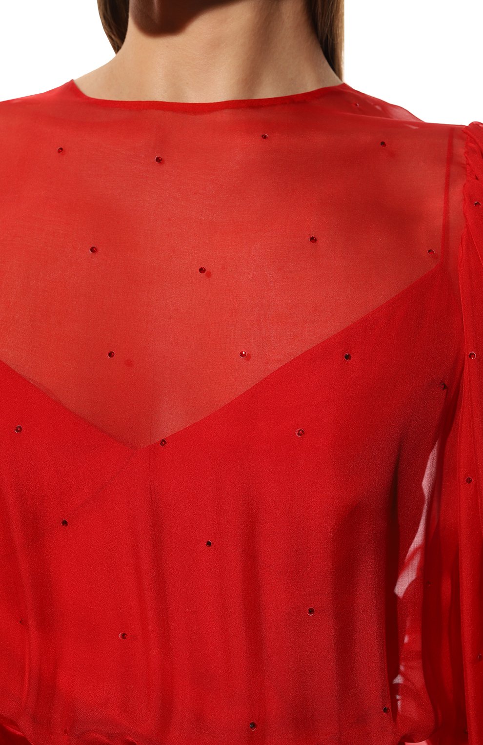 Шелковое платье с отделкой перьями YANA DRESS, арт. 1-23/5-699-4306, фото 5