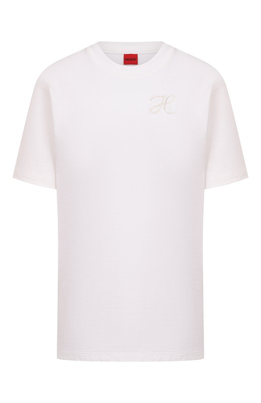 Хлопковая футболка HUGO 50550901 Белый 50550901