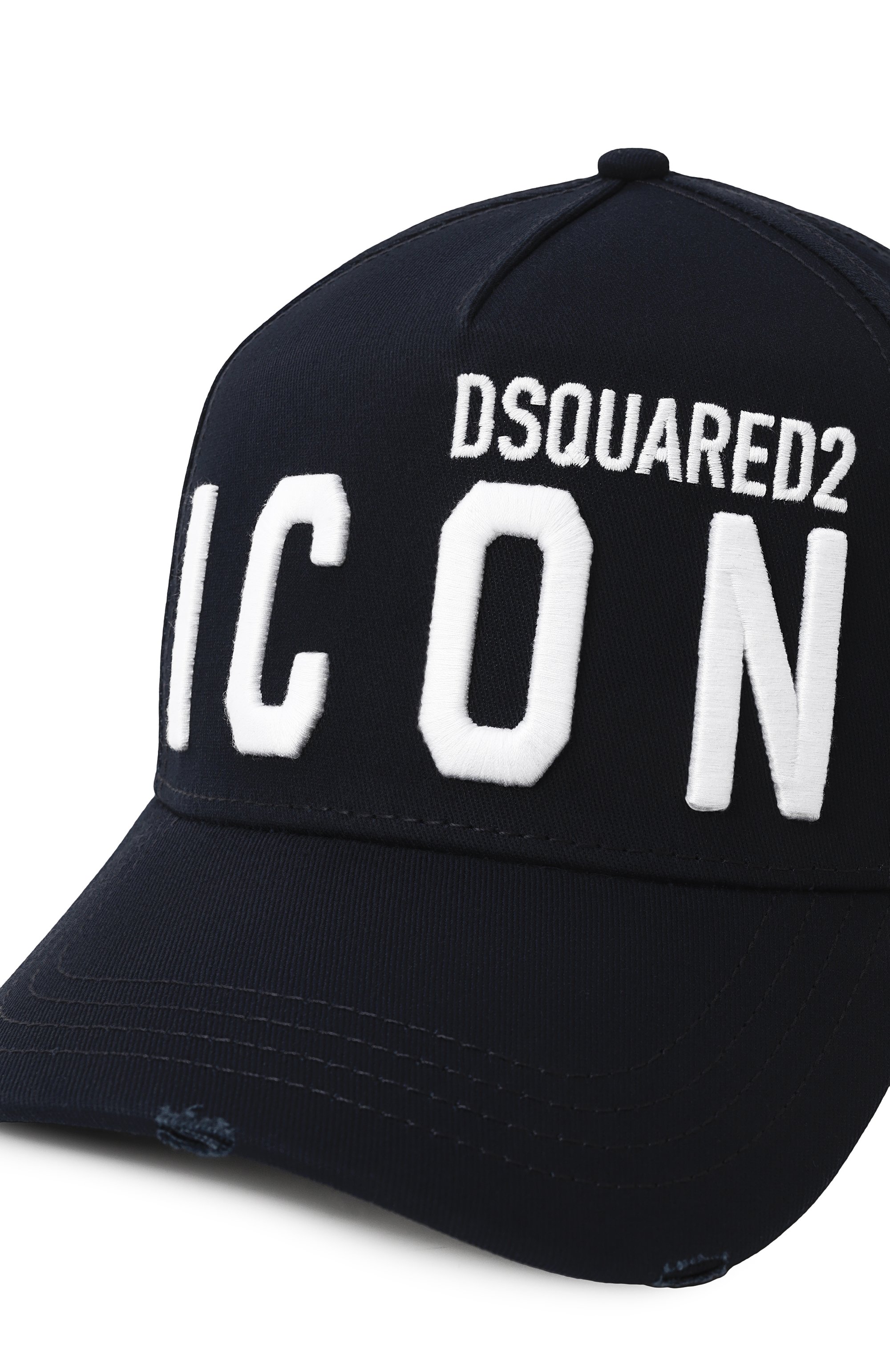 Хлопковая бейсболка icon DSQUARED2 темно-синего цвета по цене 17400 руб., арт. BCM0412 05C00001, фото 3 Хлопковая бейсболка icon DSQUARED2, арт. BCM0412 05C00001, фото 3