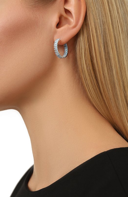 Серьги Matrix Swarovski 5659037 Голубой  5659037 Фото 2