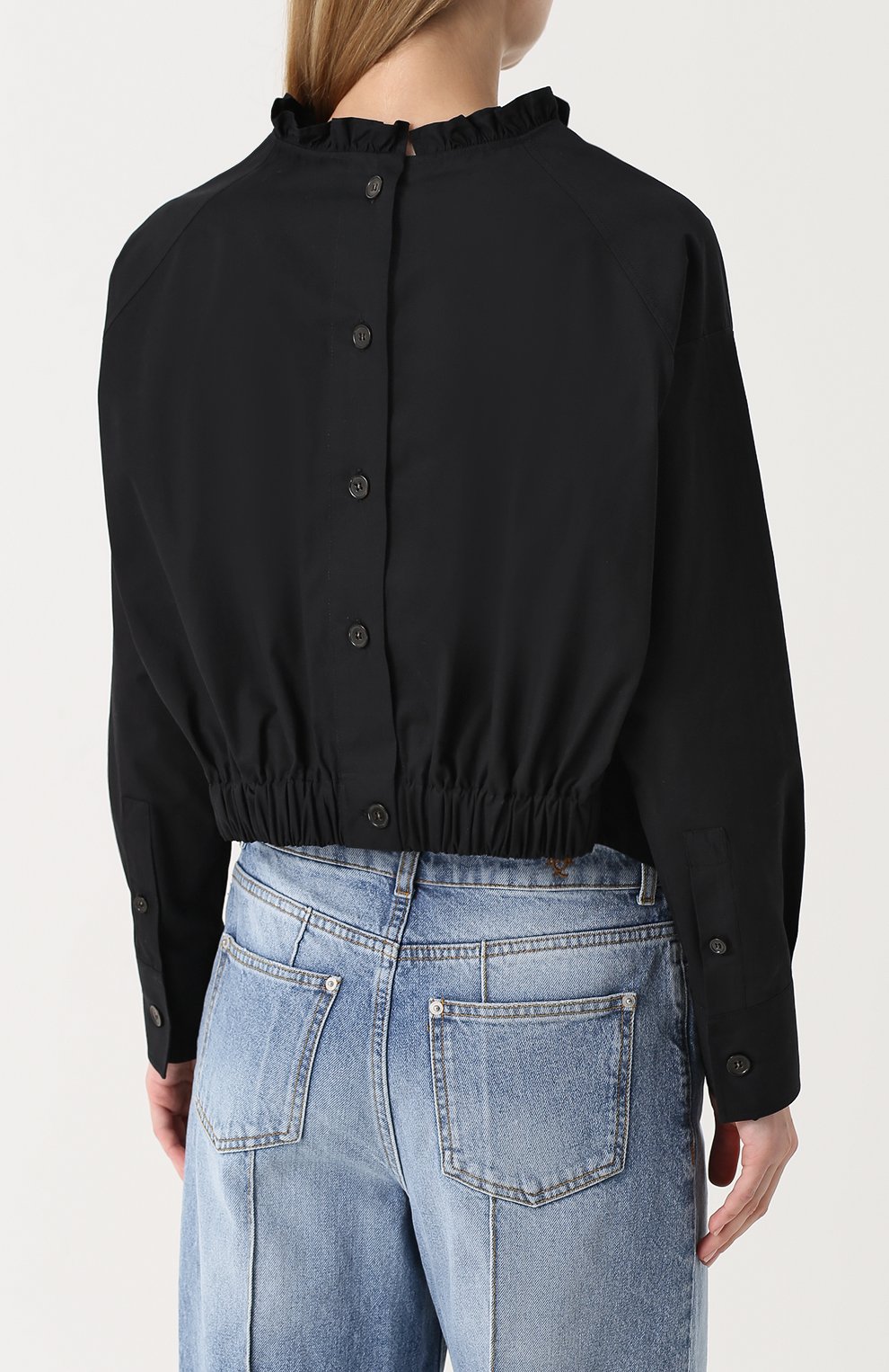 Хлопковый топ с воротником-стойкой ATLANTIQUE ASCOLI, арт. 6-0BV7-8-P0P05, фото 4