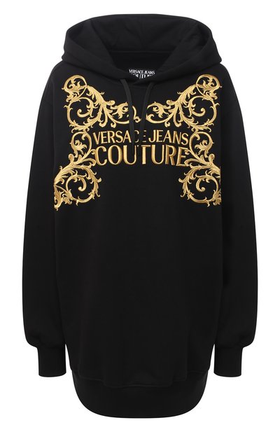 Женский хлопковое худи VERSACE JEANS COUTURE, арт. B6HZB71T-ZDM311 41 EMBR0/30216