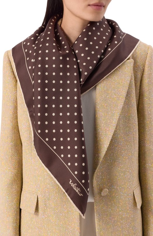 Шелковый платок Valentino 8W2EI114/XHD Коричневый  8W2EI114/XHD Фото 2